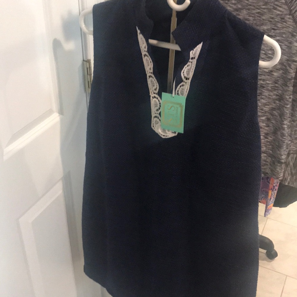 Gorgeous Navy Sail to Sable Shift Dress